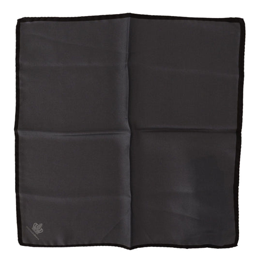 Dolce & Gabbana Gray 100% Silk Square Men's Gray 100% Silk Square Men's Handkerchief