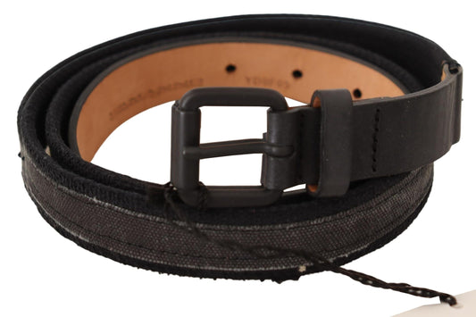 Ermanno Scervino Black Leather Logo Buckle Waist Women Women's Belt