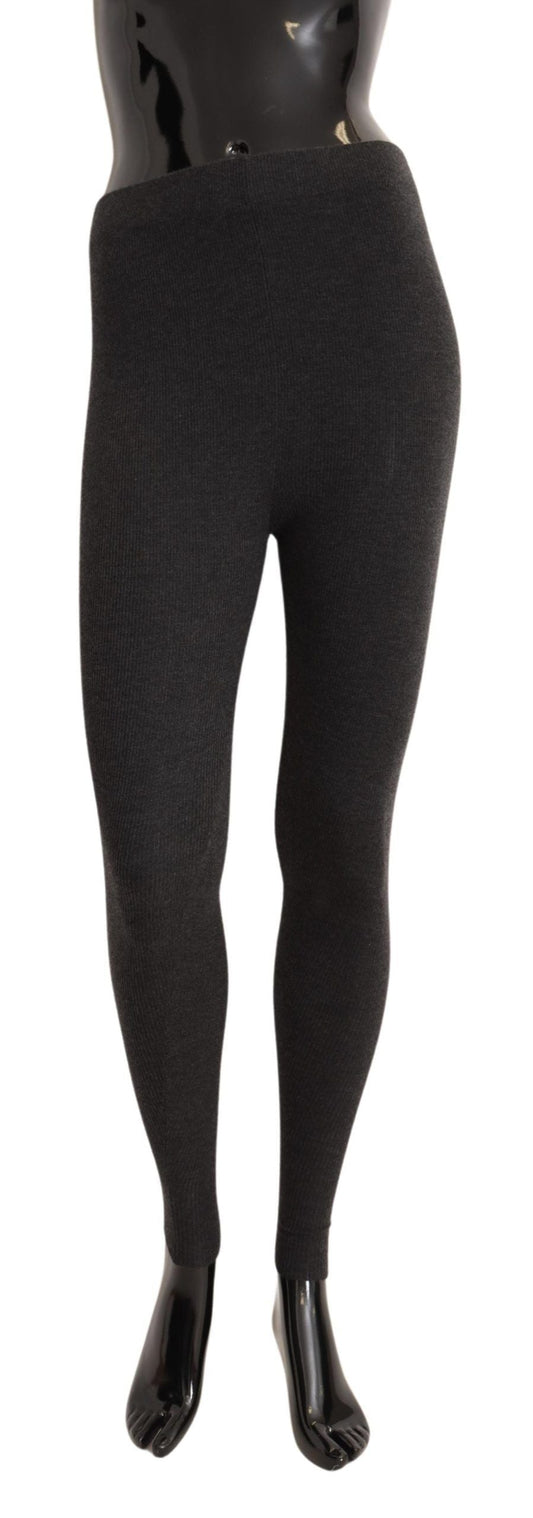 Dolce & Gabbana Gray 100% Cashmere Tights Stocking Women's Socks