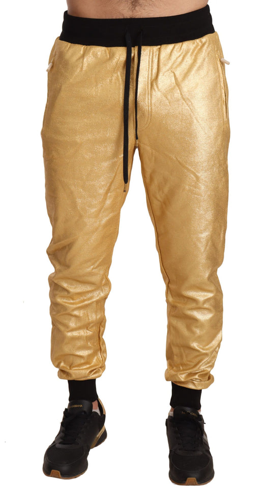 Dolce & Gabbana Gold Pig Of The Year Cotton Trousers Men's Pants