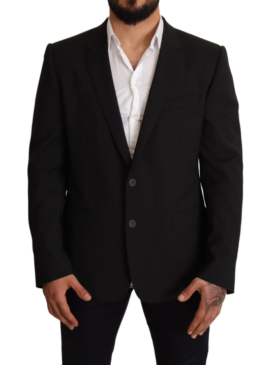 Dolce & Gabbana Black Striped MARTINI Jacket Men's Blazer