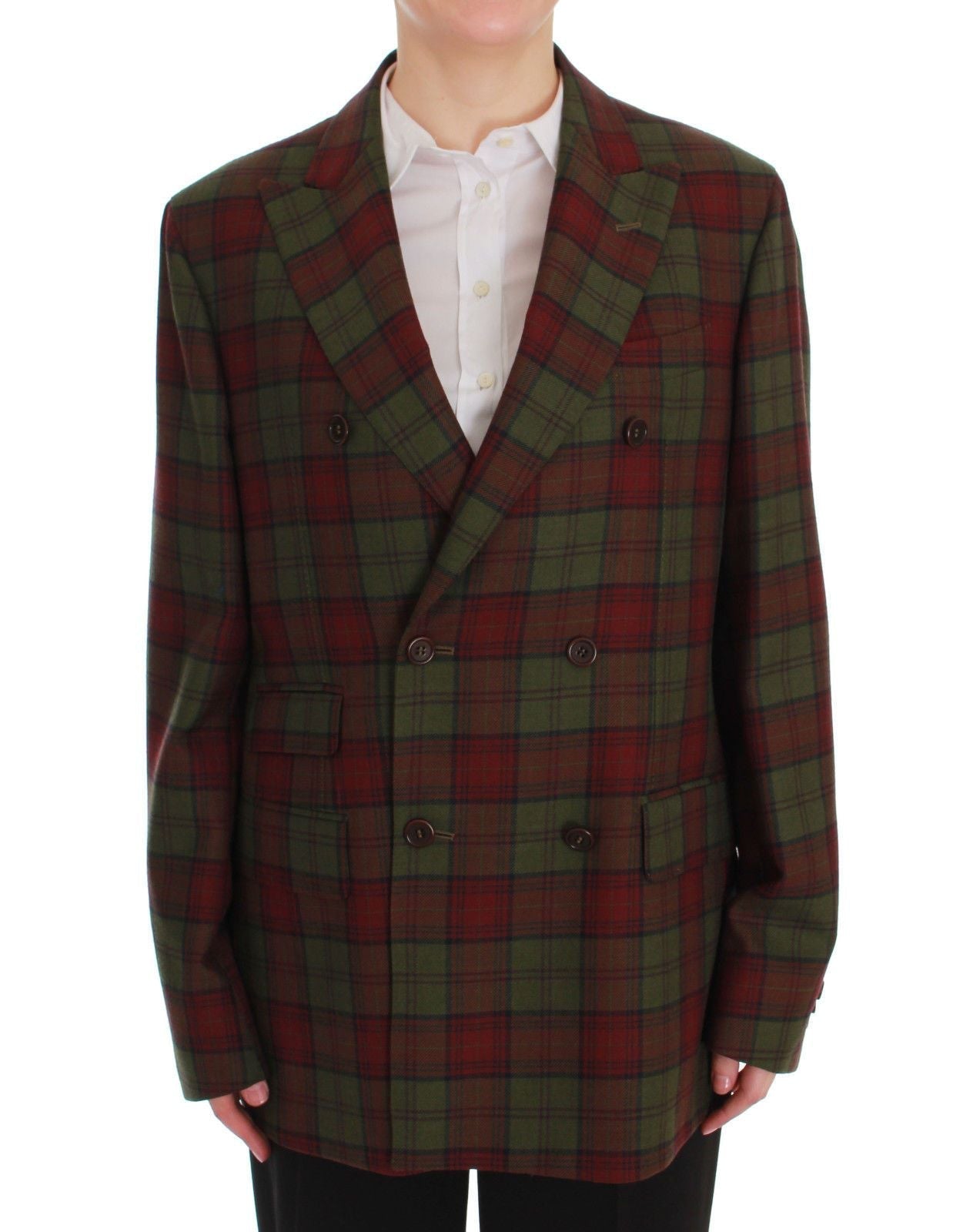 BENCIVENGA Green Wool Double Breasted Women's Bordeaux