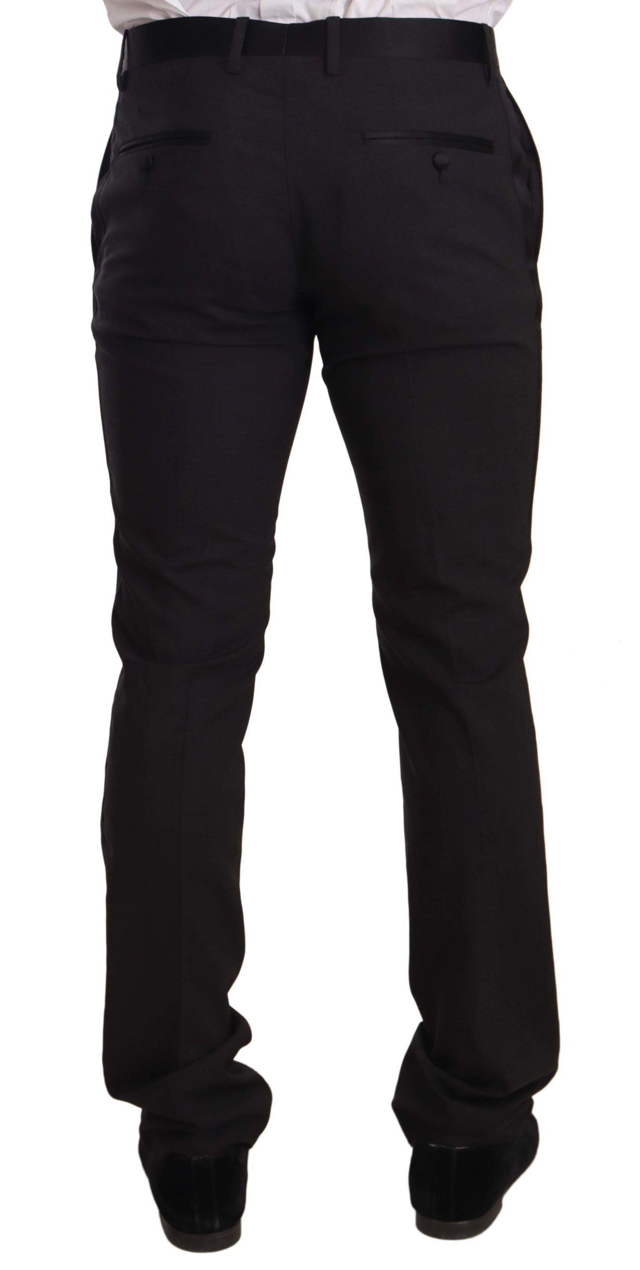 Dolce & Gabbana Blue Velvet Cotton Slim Fit Smoking Men's Suit