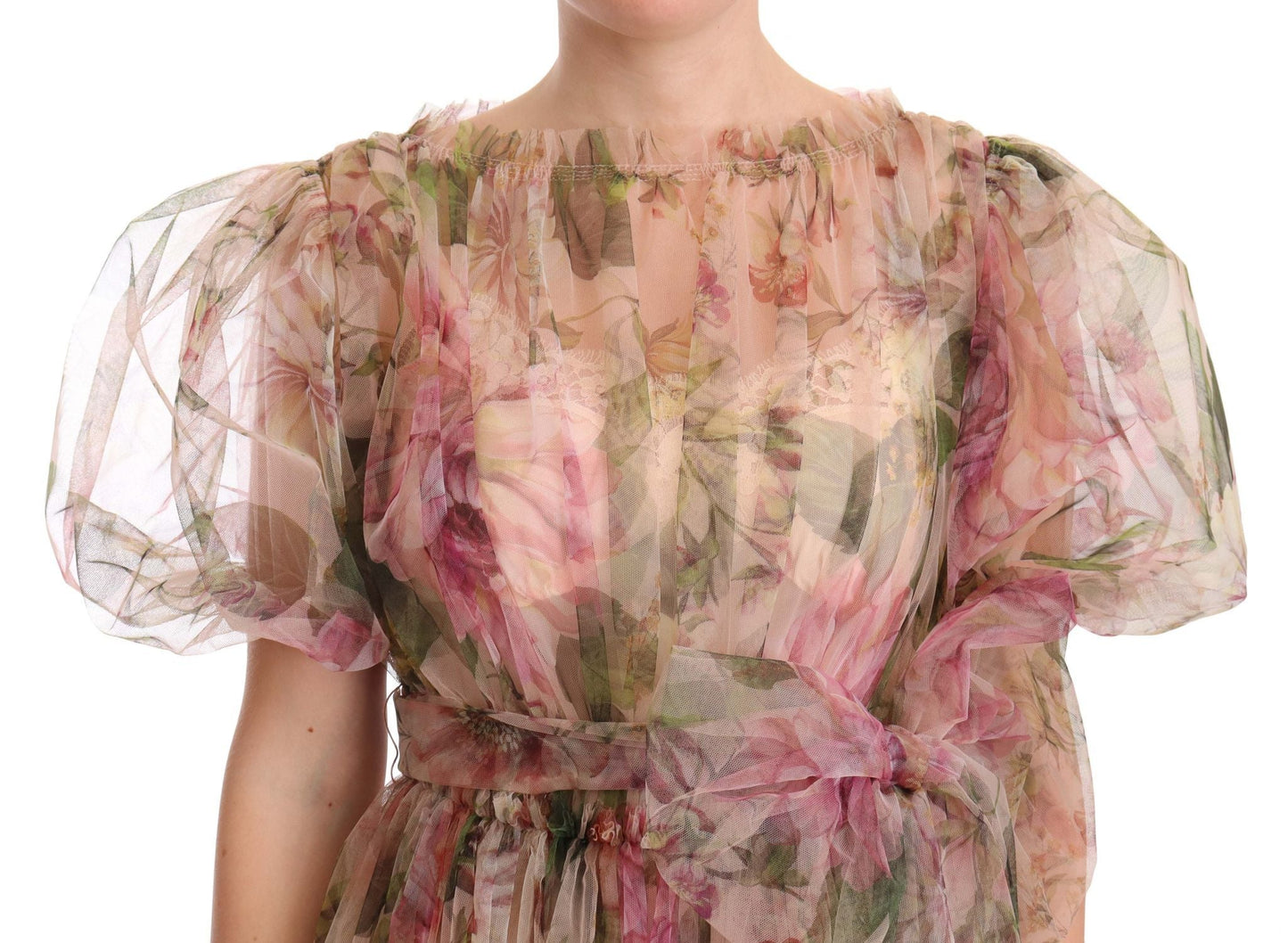 Dolce & Gabbana Multicolor Floral Print Long Maxi Gown Women's Dress