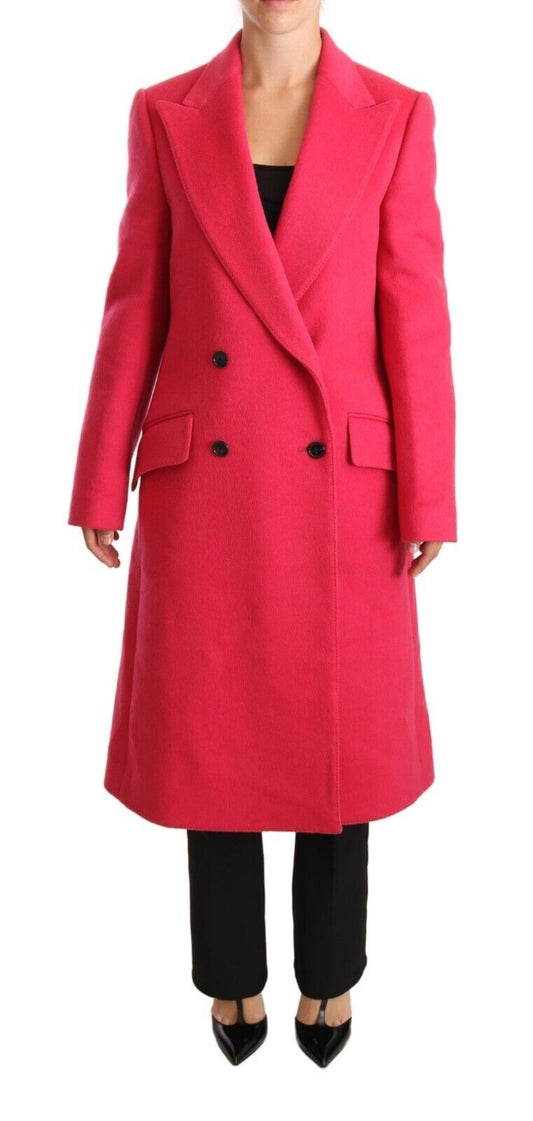 Dolce & Gabbana Pink Double Breasted Trenchcoat Women's Jacket