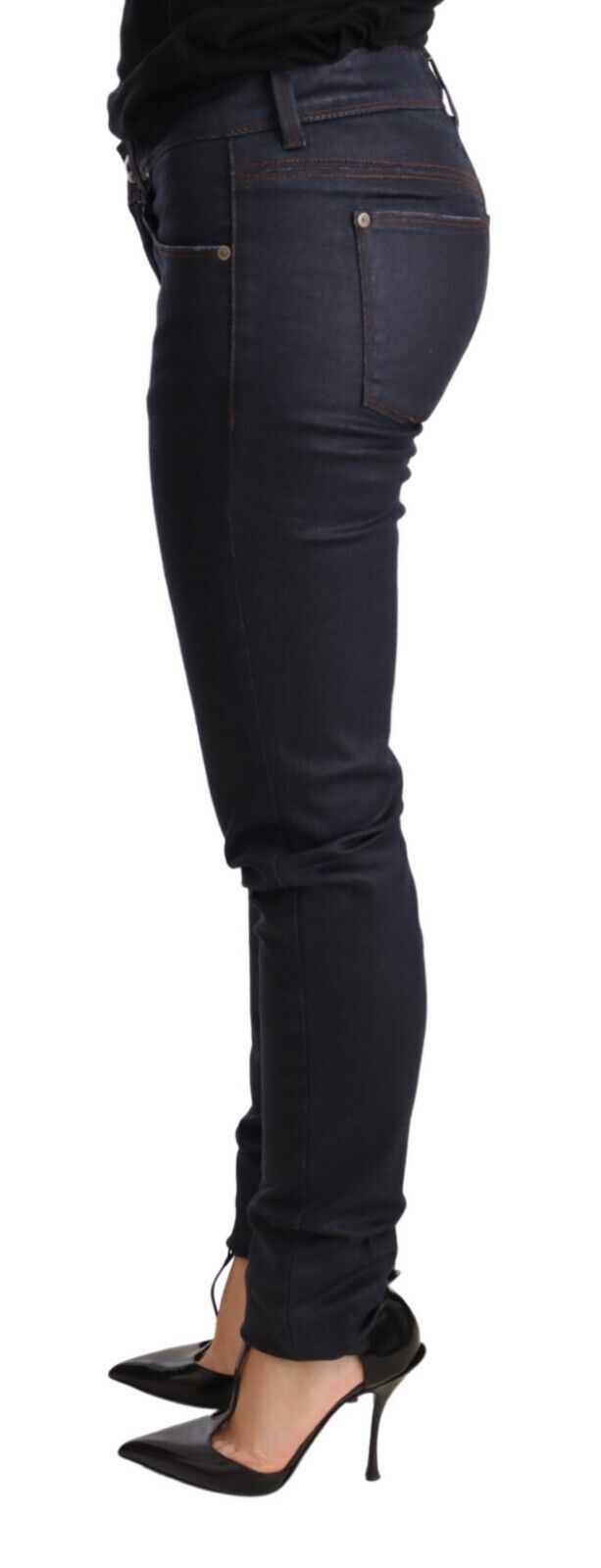Ermanno Scervino Blue Low Waist Skinny Slim Trouser Cotton  Women's Jeans