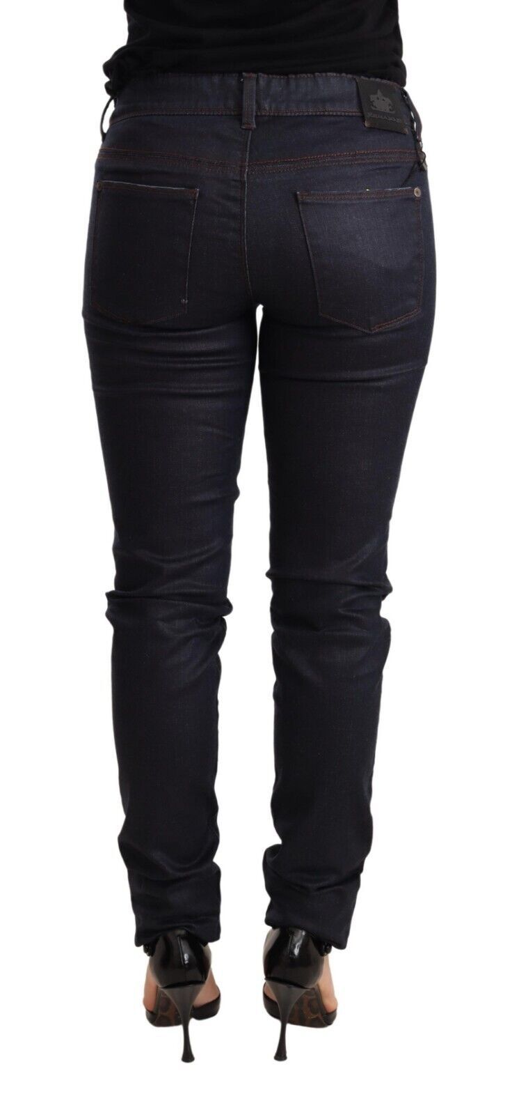 Ermanno Scervino Blue Low Waist Skinny Slim Trouser Cotton  Women's Jeans