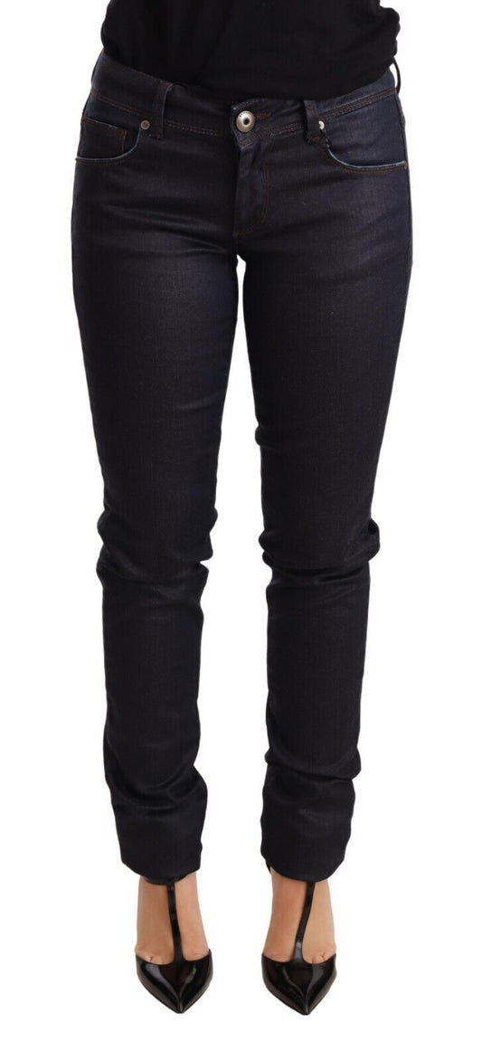 Ermanno Scervino Blue Low Waist Skinny Slim Trouser Cotton  Women's Jeans