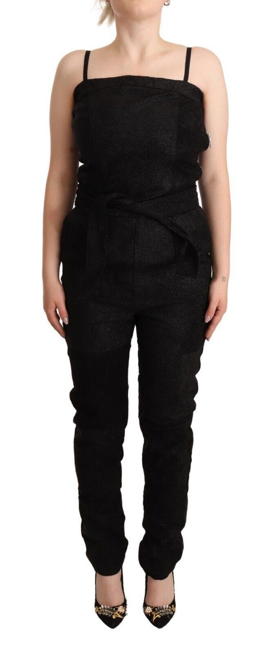 La Maison du Couturier Black Spaghetti Strap Jumpsuit Women's Dress