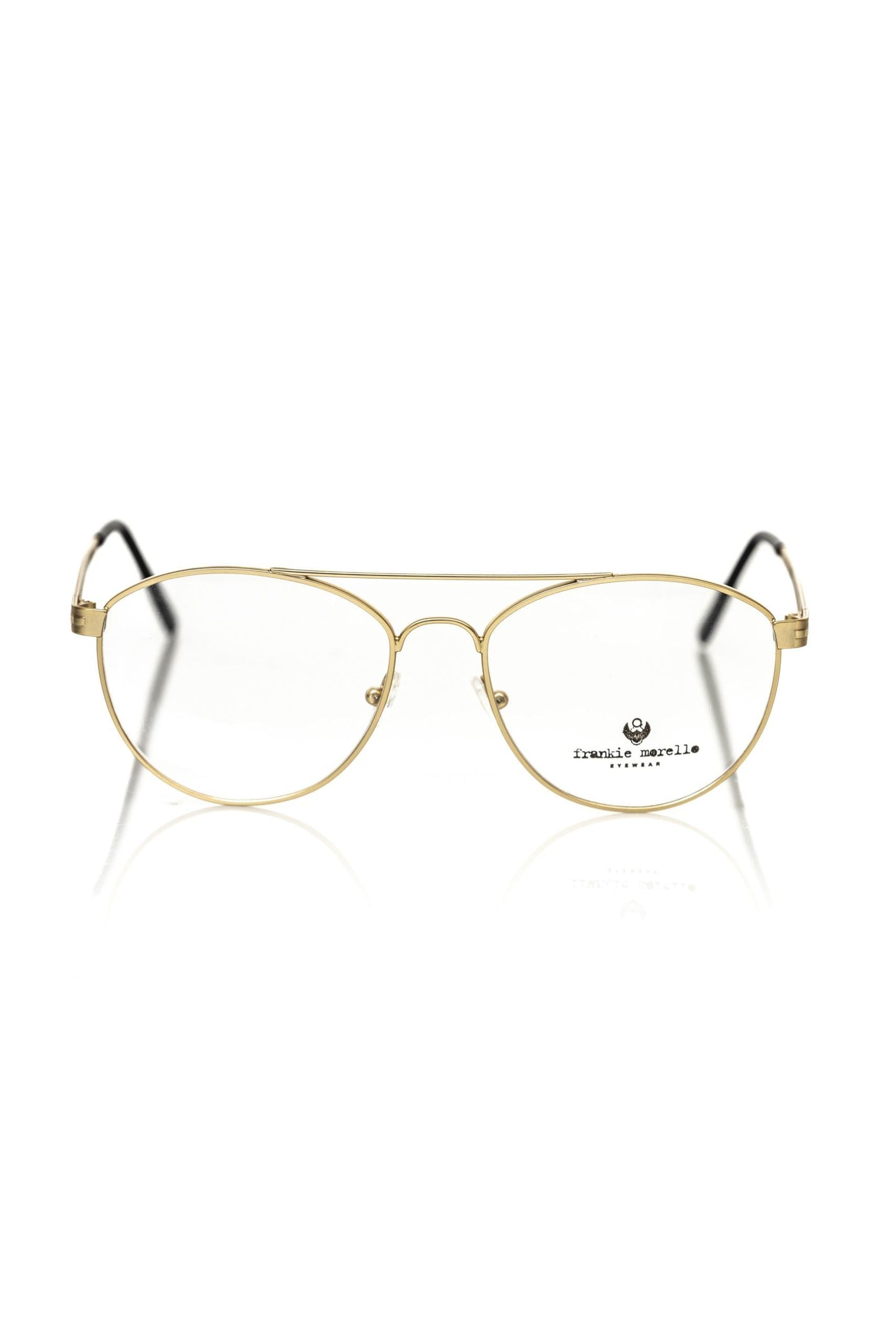 Frankie Morello Gold Metallic Men's Frame Aviator Men's Eyeglasses