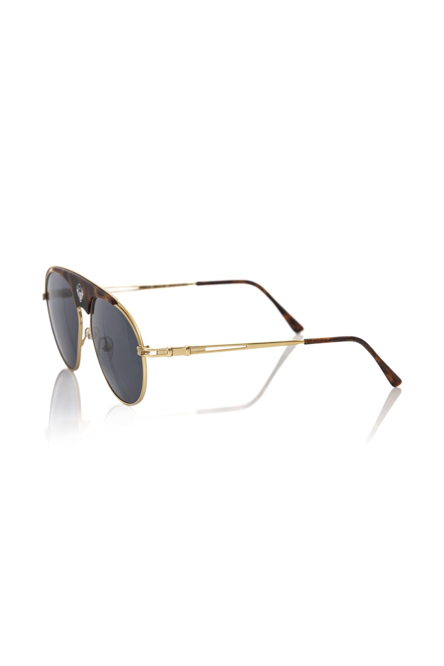 Frankie Morello Brown Metallic Fibre Men Men's Sunglass