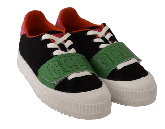 GCDS Multicolor Suede Low Top Lace Up Women Sneakers Women's Shoes