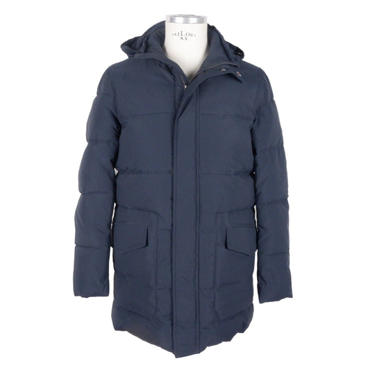 Emilio Romanelli Blue Polyester Men's Jacket