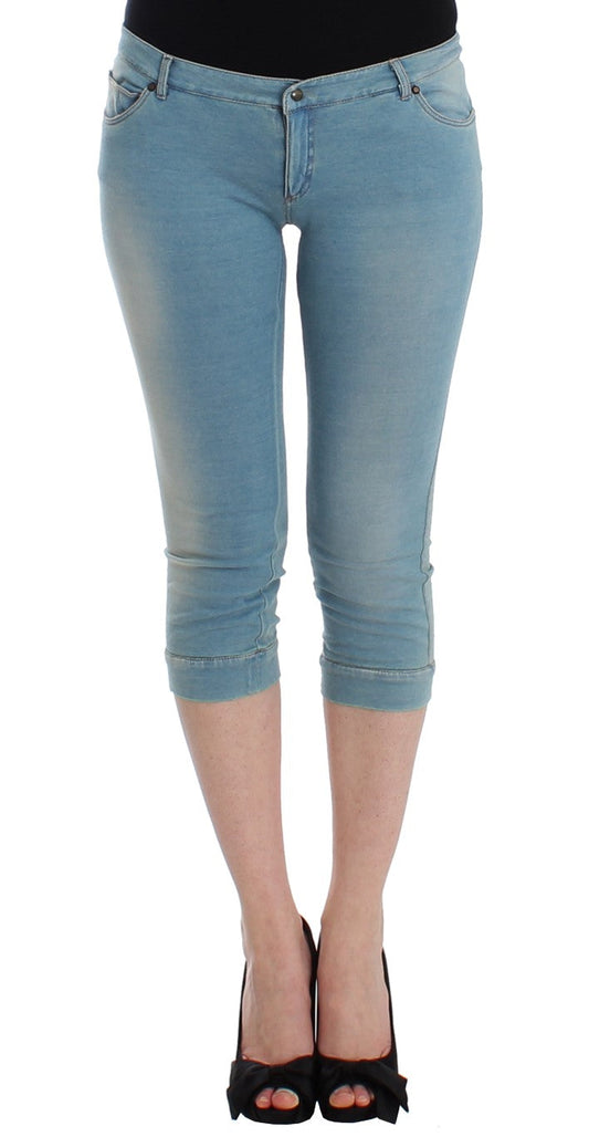 Ermanno Scervino Blue Capri Pants Cropped Women's Jeans