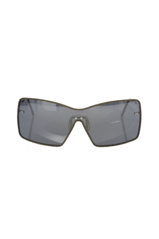 Frankie Morello Black Metallic Fiber Women Women's Sunglasses