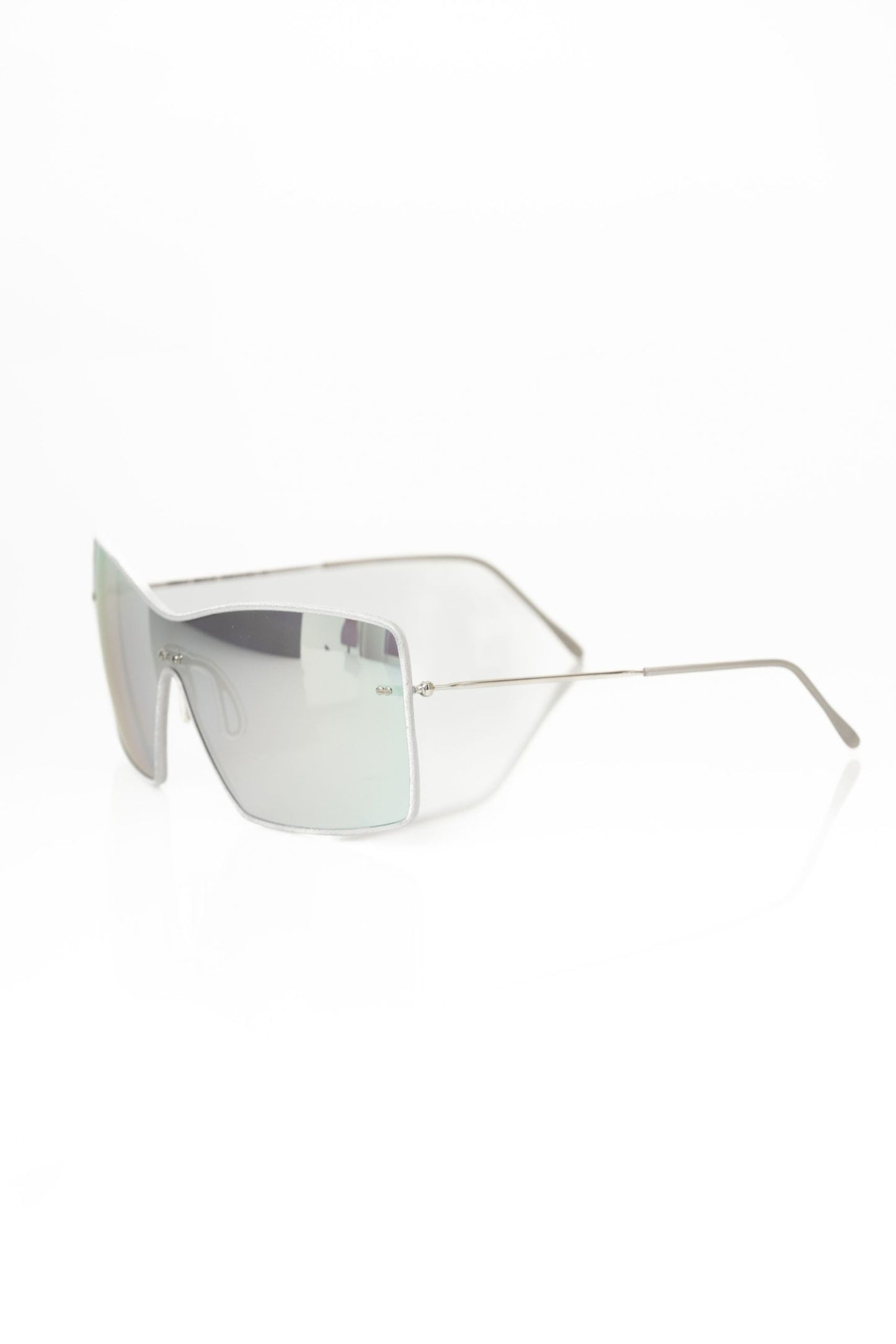 Frankie Morello Silver Metallic Fiber Women Women's Sunglasses
