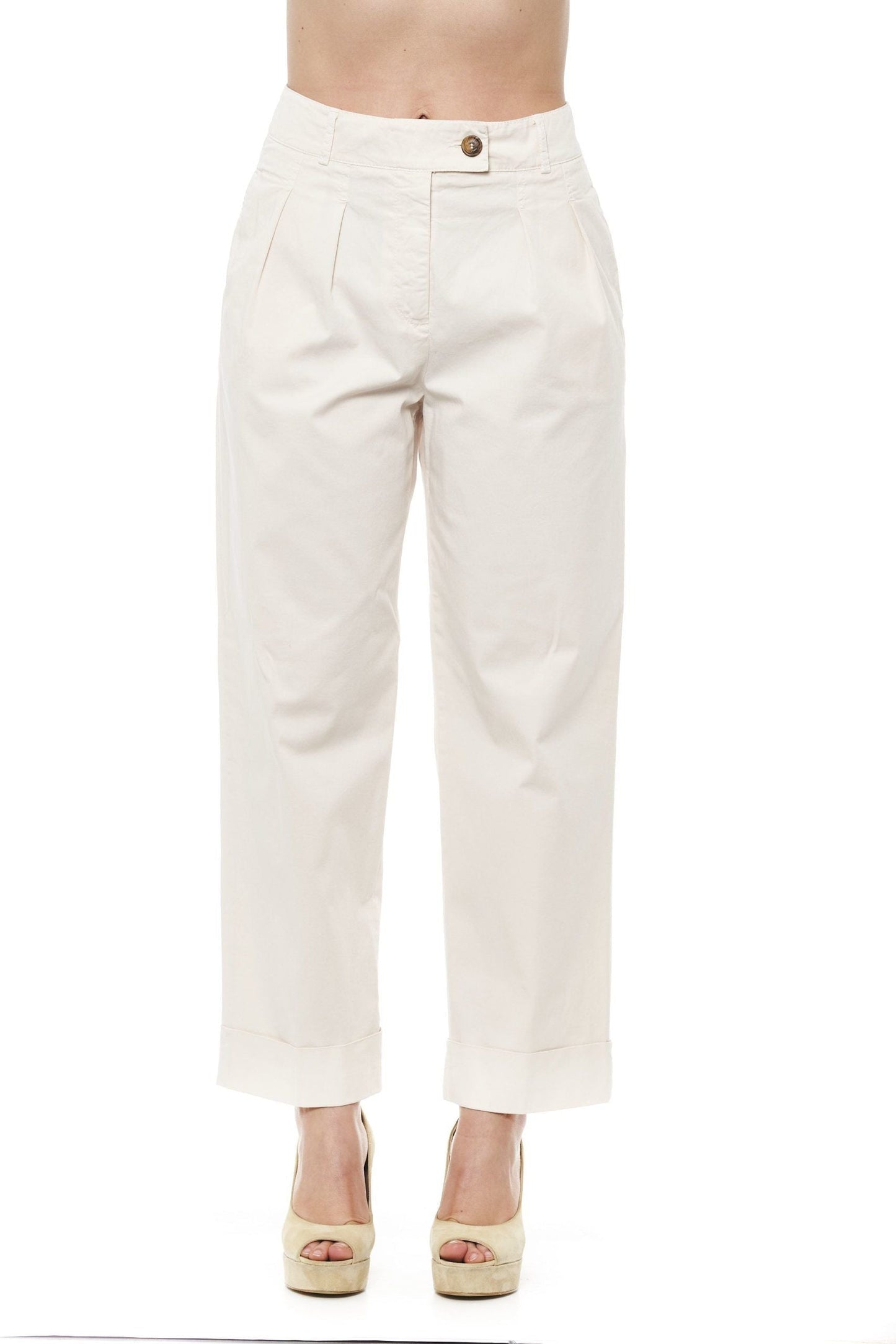 Peserico Beige Cotton Jeans & Women's Pants