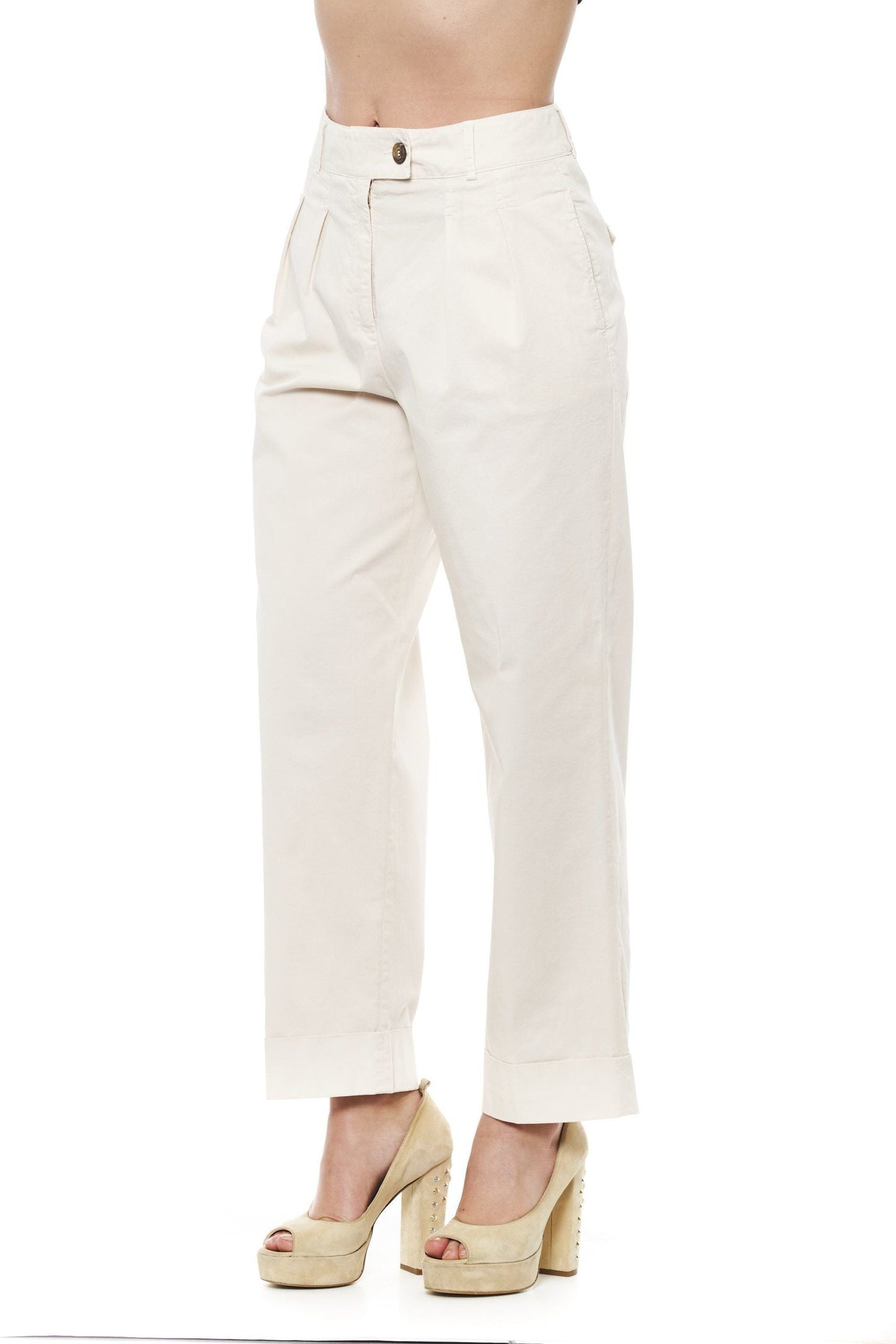 Peserico Beige Cotton Jeans & Women's Pants