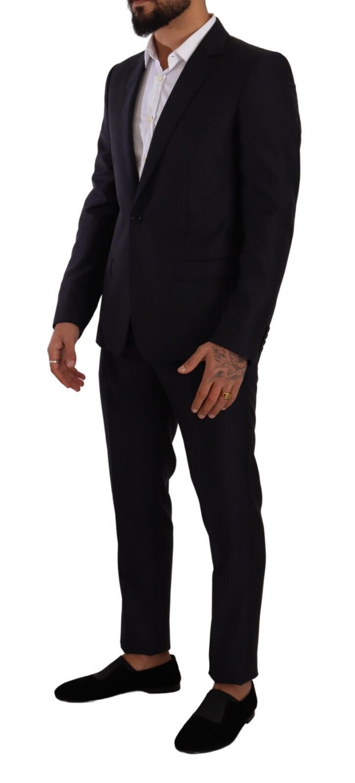 Dolce & Gabbana Blue MARTINI Slim fit 2 Piece Coat Men's Suit