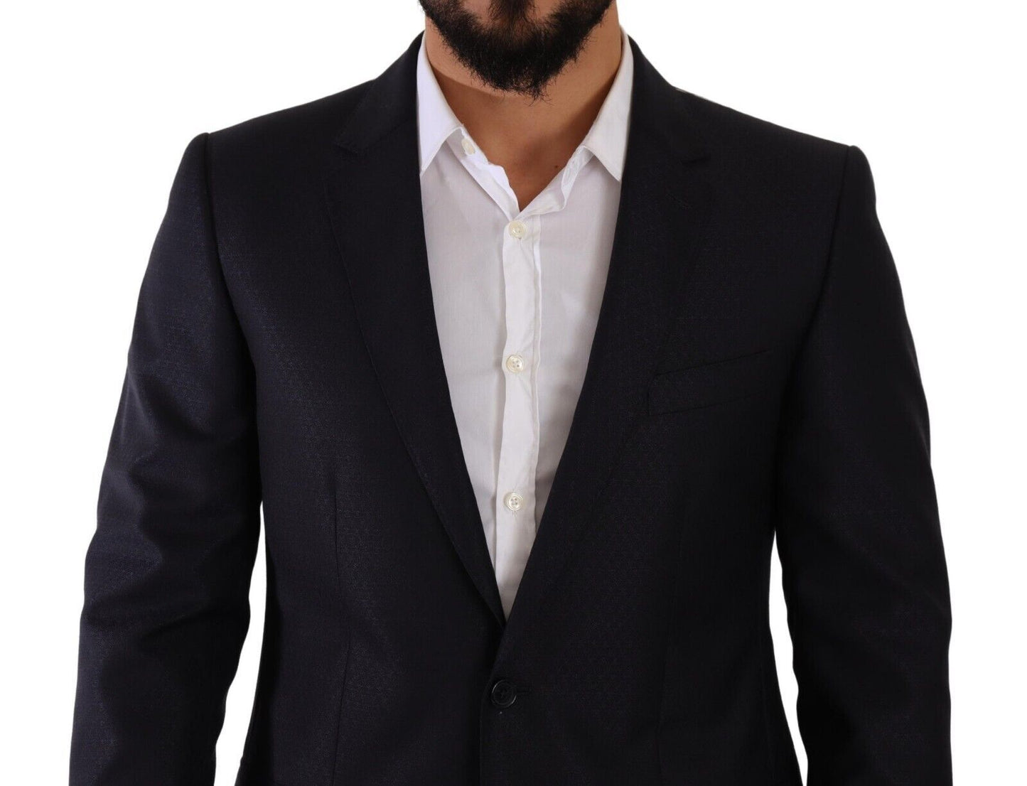 Dolce & Gabbana Blue MARTINI Slim fit 2 Piece Coat Men's Suit
