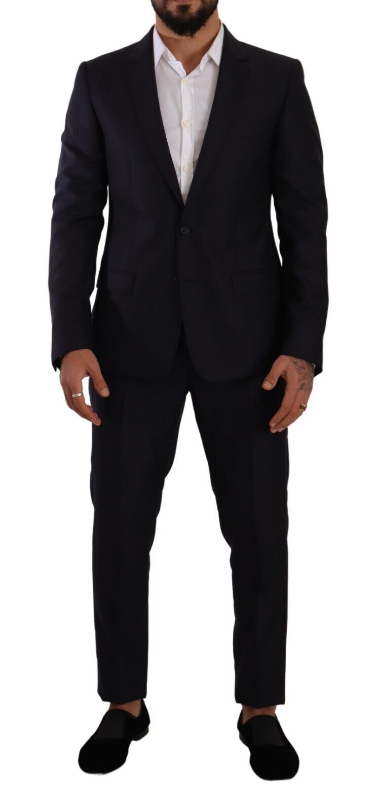 Dolce & Gabbana Blue MARTINI Slim fit 2 Piece Coat Men's Suit