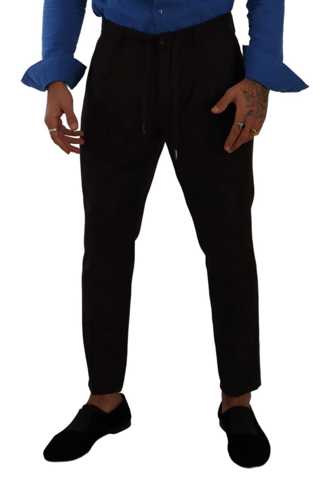 Dolce & Gabbana Bordeaux Wool Men Skinny Trouser Men's Pants