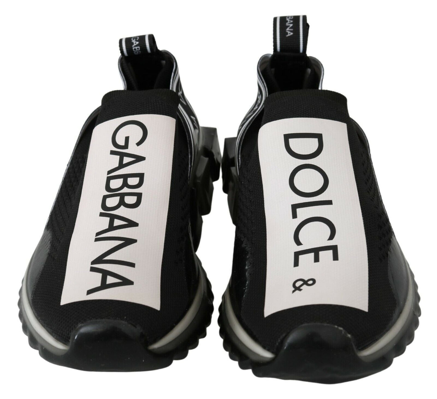 Dolce & Gabbana Black White SORRENTO Sport Stretch Men's Sneakers
