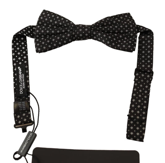 Dolce & Gabbana Black 100% Silk Adjustable Neck Papillon Men's Tie