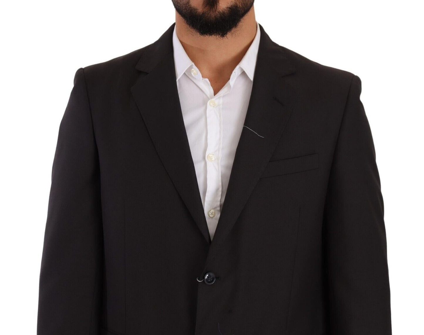 Domenico Tagliente Gray Polyester Single Breasted Formal Men's Suit