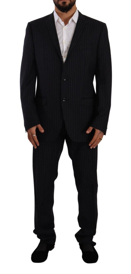 Domenico Tagliente Gray Polyester Single Breasted Formal Men's Suit
