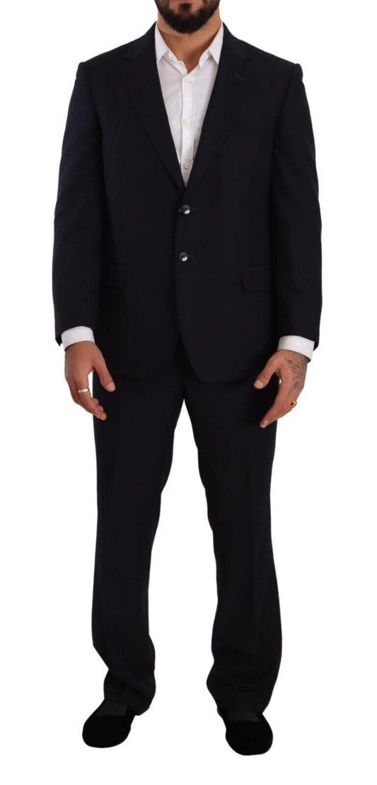 Domenico Tagliente Blue Polyester Single Breasted Formal Men's Suit
