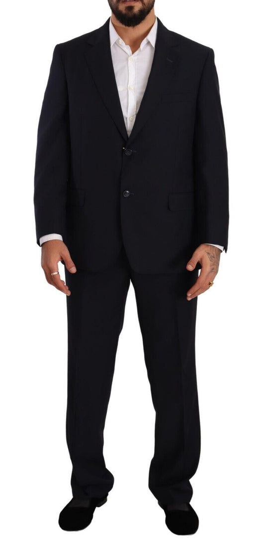 Domenico Tagliente Blue Polyester Single Breasted Formal Men's Suit