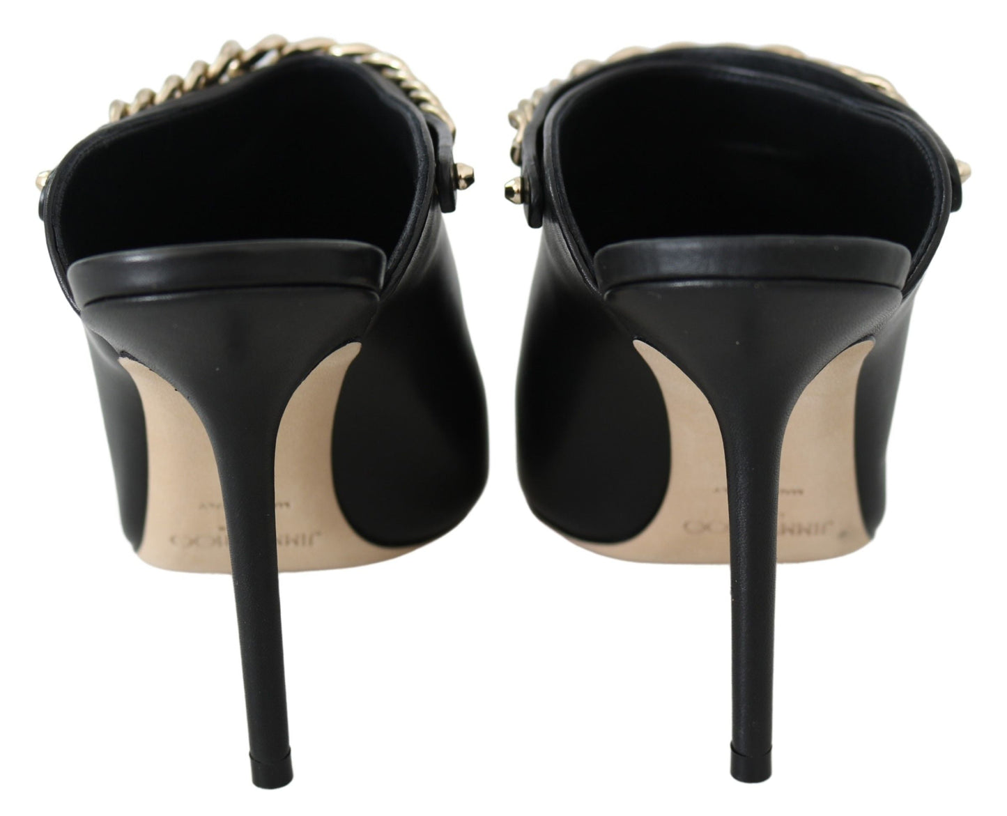 Jimmy Choo Black Calf Leather Lexx Pumps Women's Shoes