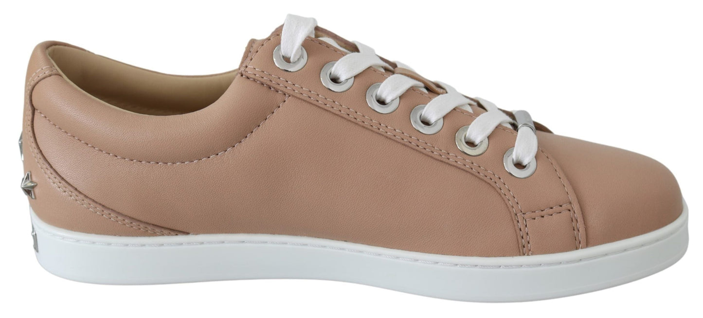 Jimmy Choo Powder Pink Leather Cash Women's Sneakers