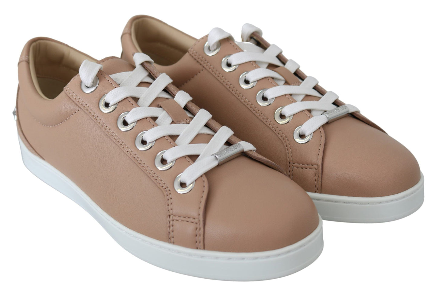 Jimmy Choo Powder Pink Leather Cash Women's Sneakers