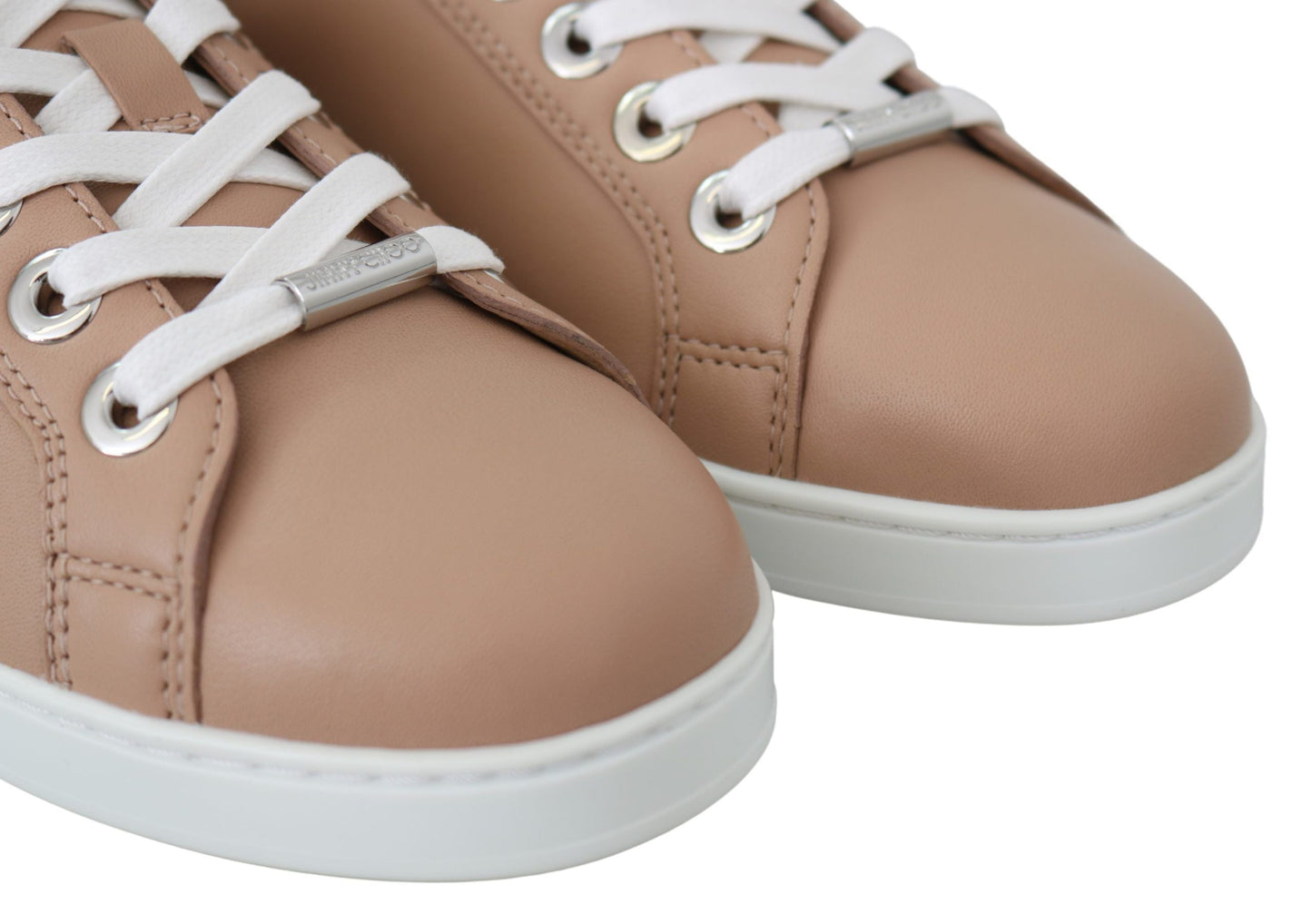 Jimmy Choo Powder Pink Leather Cash Women's Sneakers