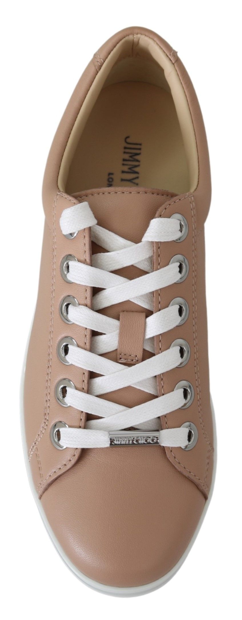 Jimmy Choo Powder Pink Leather Cash Women's Sneakers