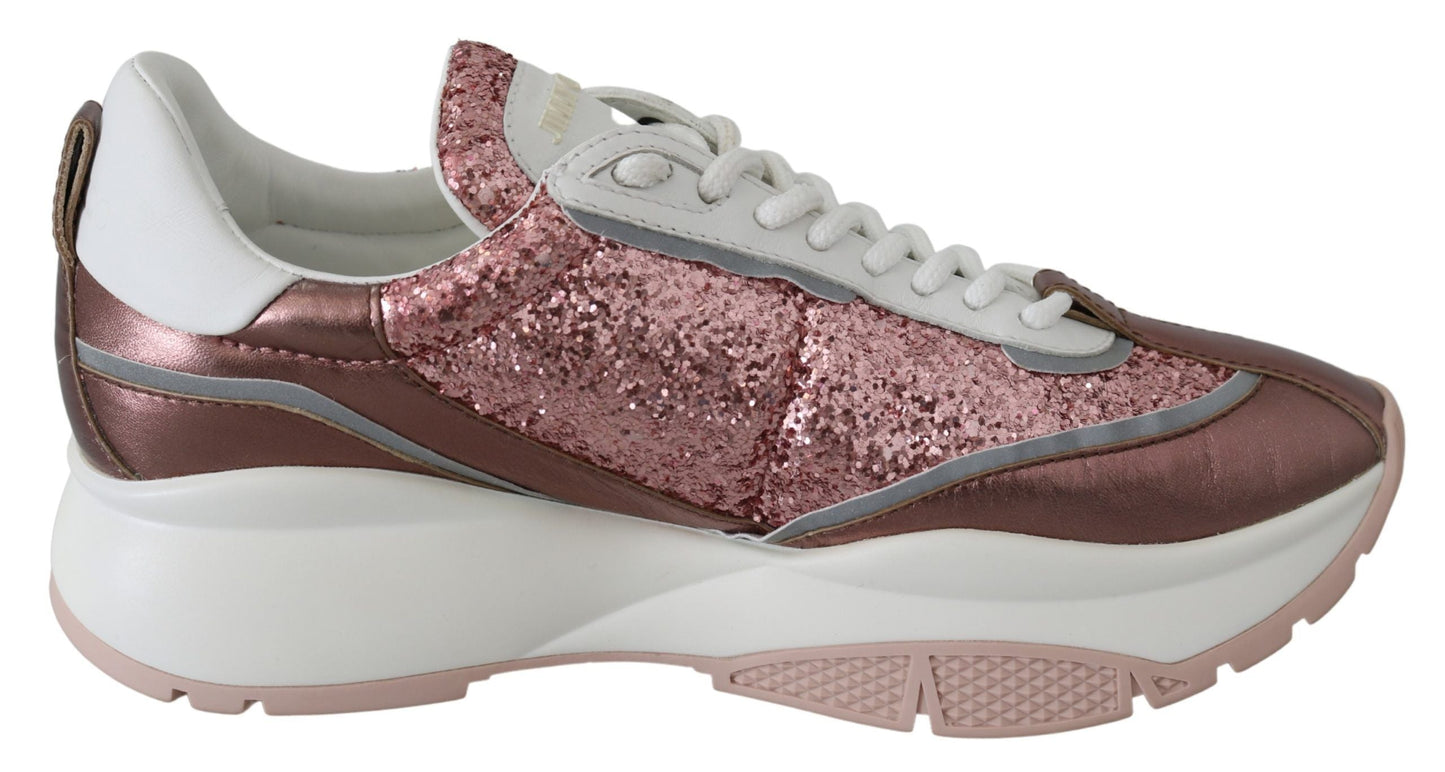 Jimmy Choo Pink Candyfloss Leather Raine Women's Sneakers