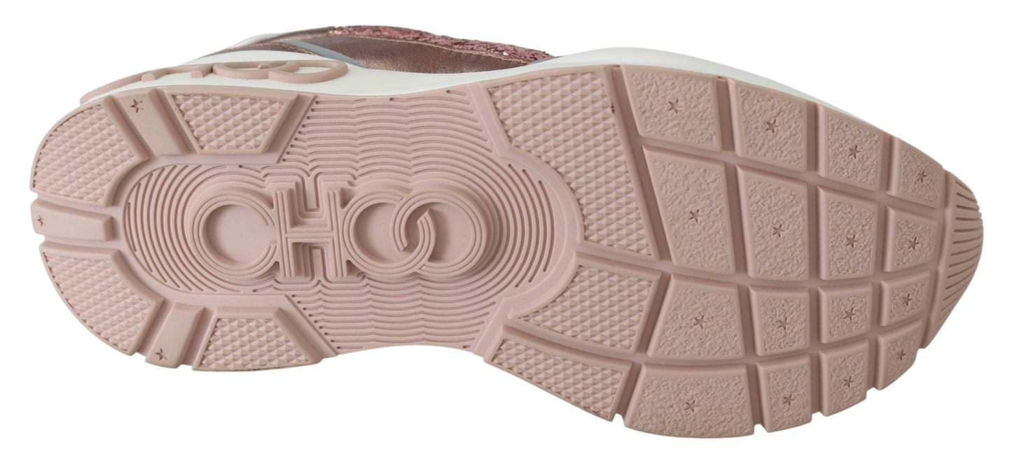 Jimmy Choo Pink Candyfloss Leather Raine Women's Sneakers