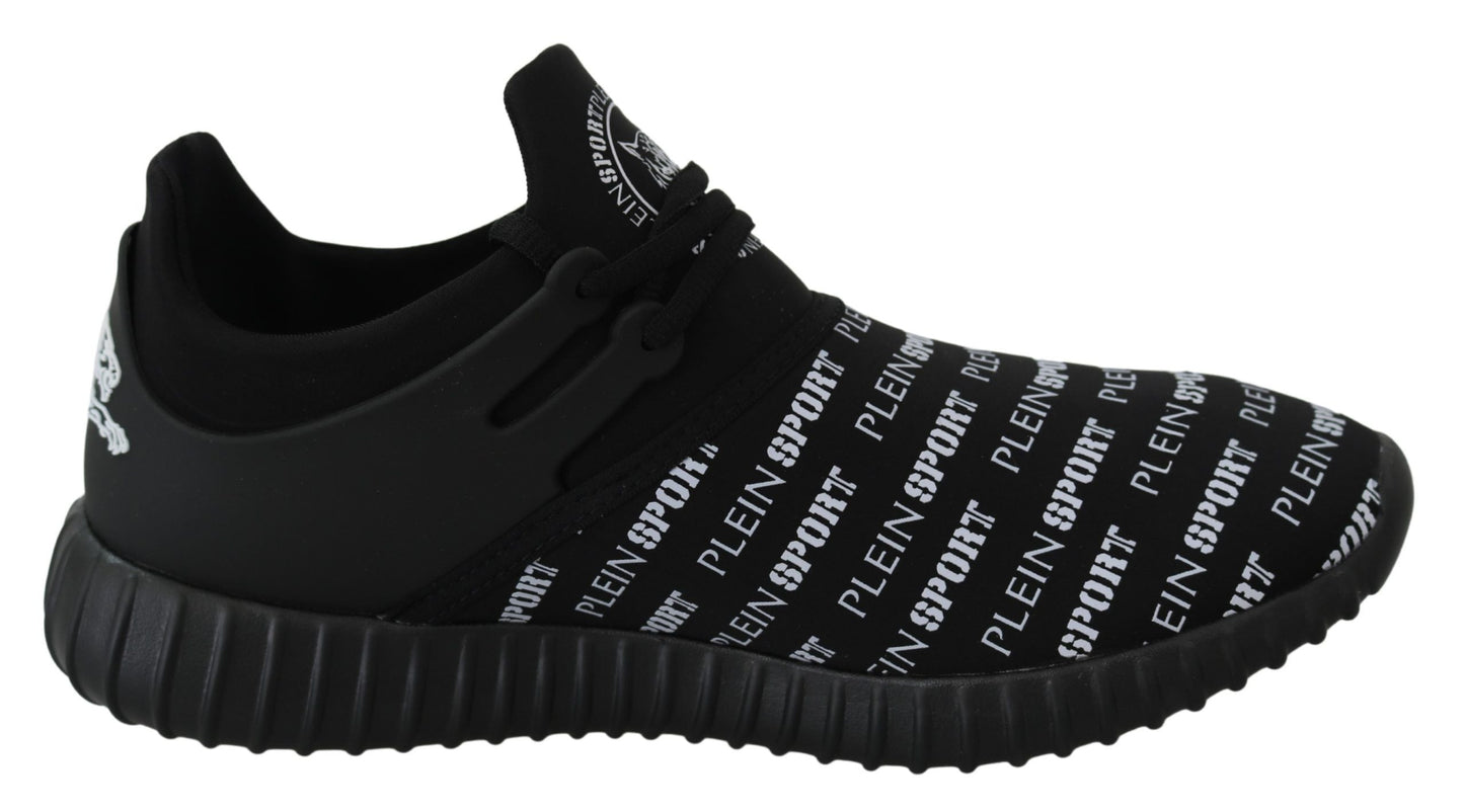 Plein Sport Black Polyester Runner Henry Sneakers Men's Shoes