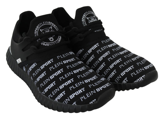 Plein Sport Black Polyester Runner Henry Sneakers Men's Shoes