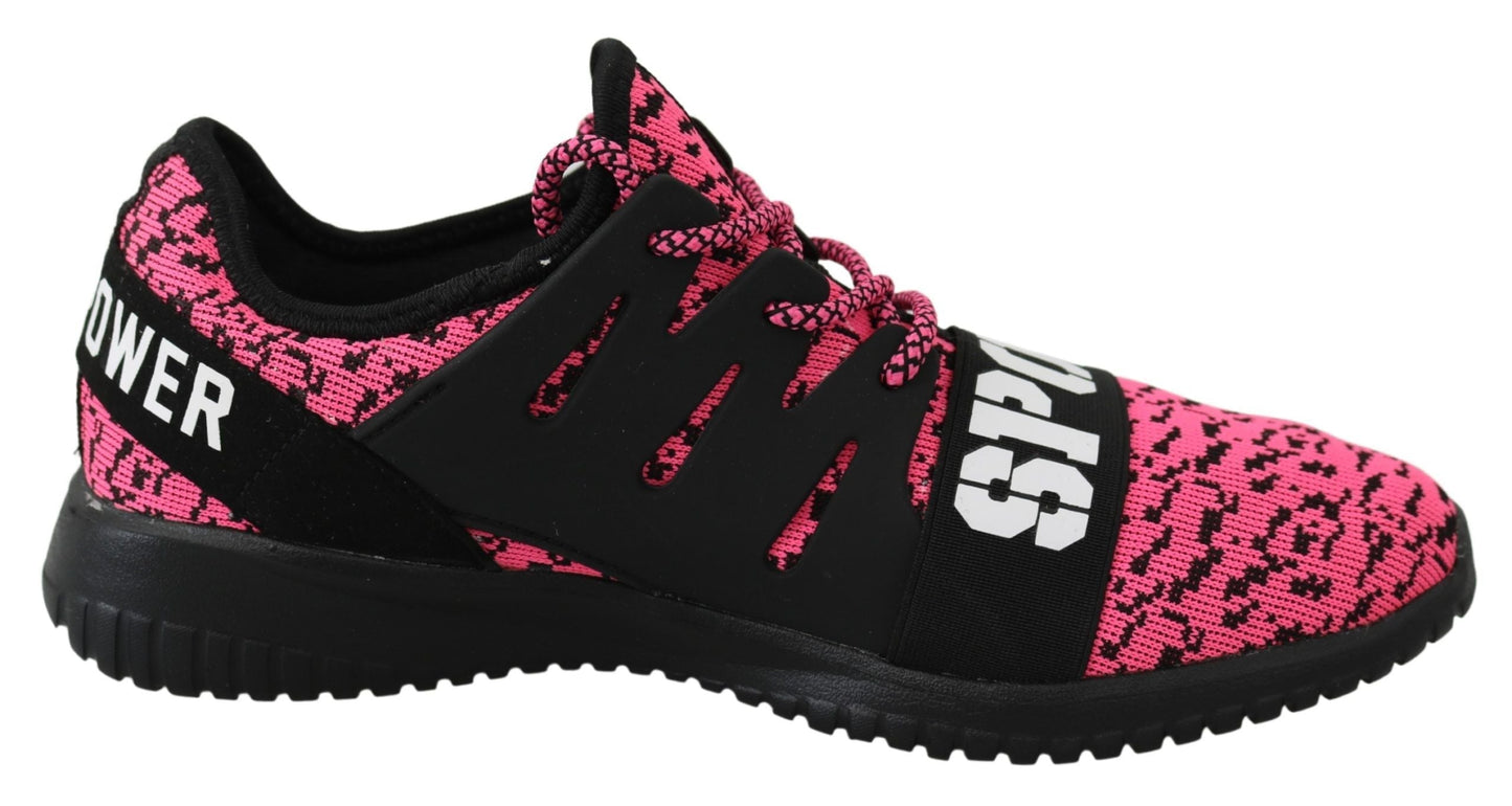 Plein Sport Pink Blush Polyester Runner Joice Sneakers Women's Shoes