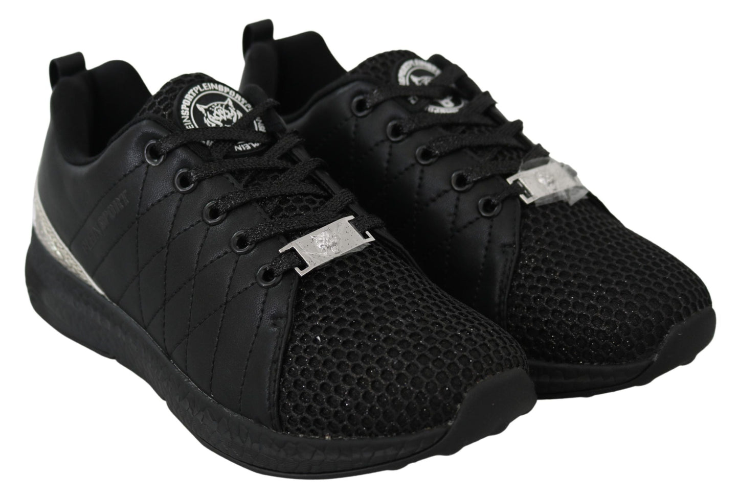 Plein Sport Black Polyester Runner Gisella Sneakers Women's Shoes