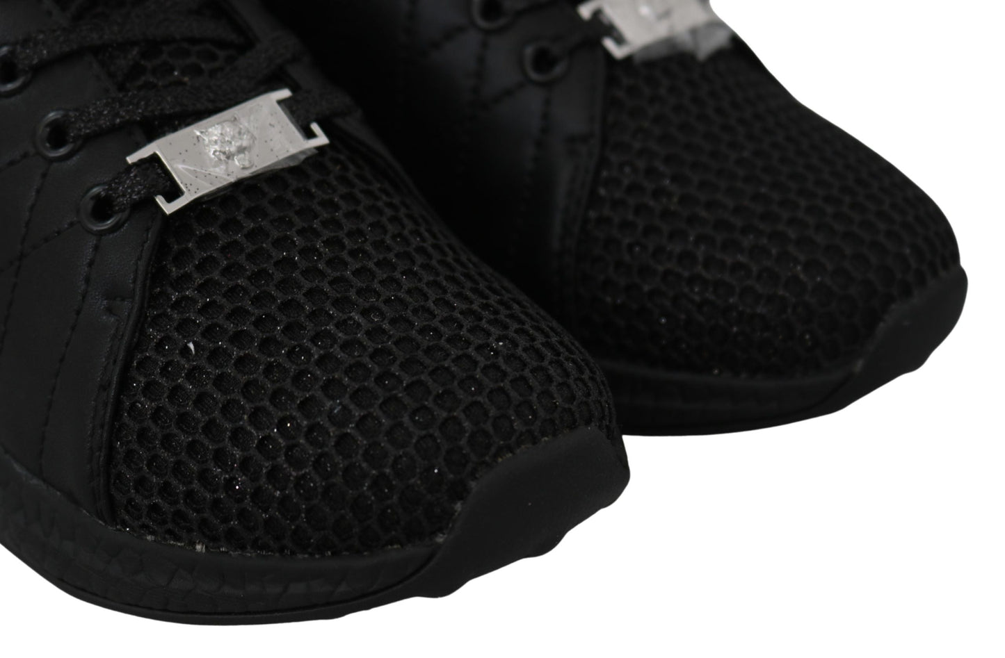Plein Sport Black Polyester Runner Gisella Sneakers Women's Shoes