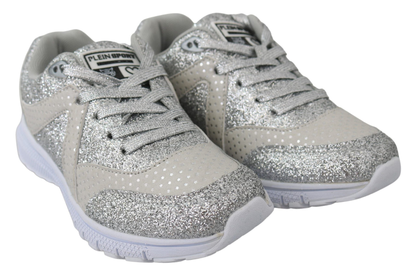 Plein Sport Silver Polyester Runner Jasmines Sneakers Women's Shoes