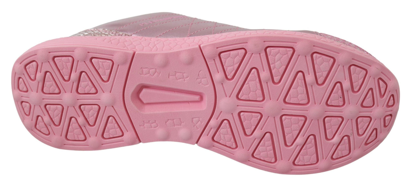 Plein Sport Pink Blush Polyester Runner Gisella Sneakers Women's Shoes