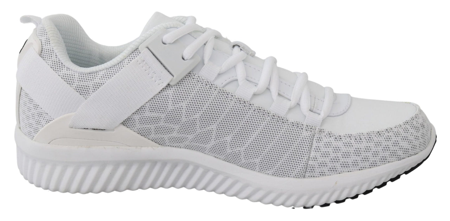 Plein Sport White Polyester Adrian Sneakers Men's Shoes