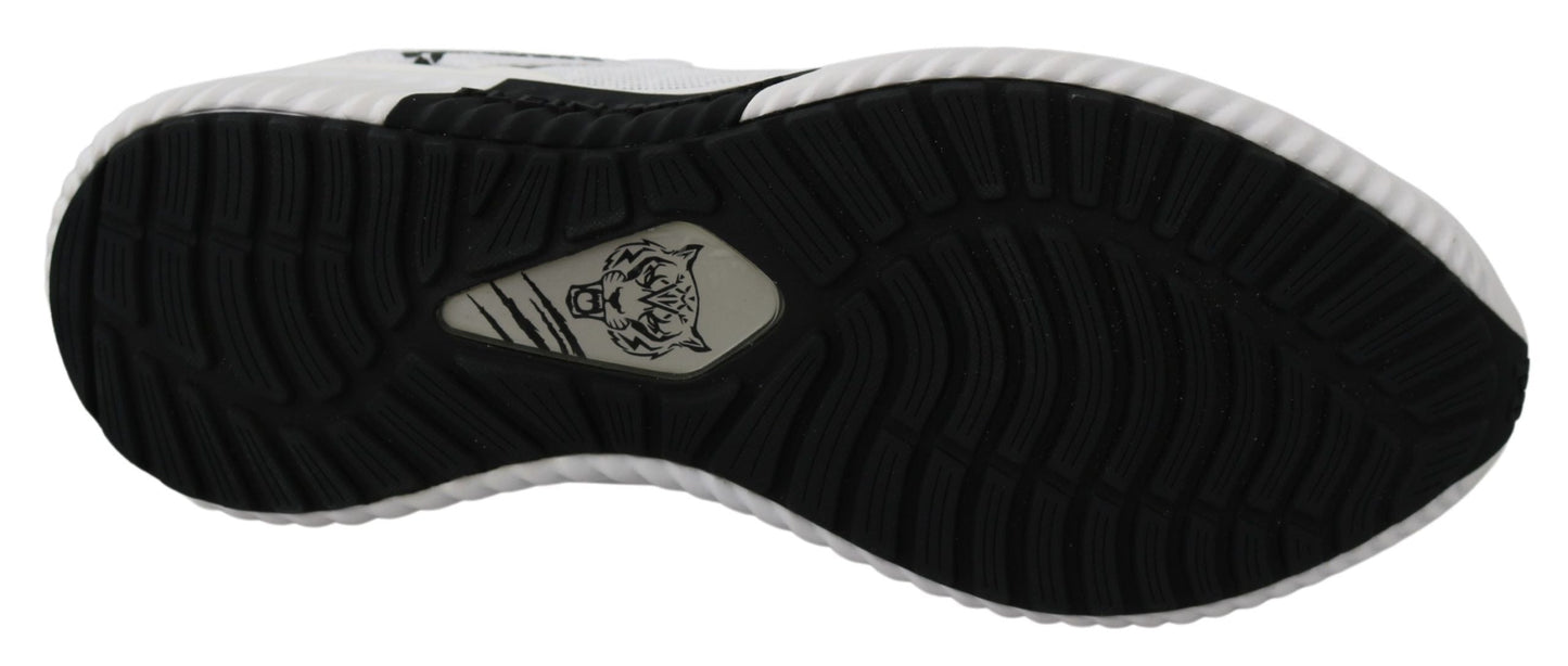 Plein Sport White Polyester Adrian Sneakers Men's Shoes