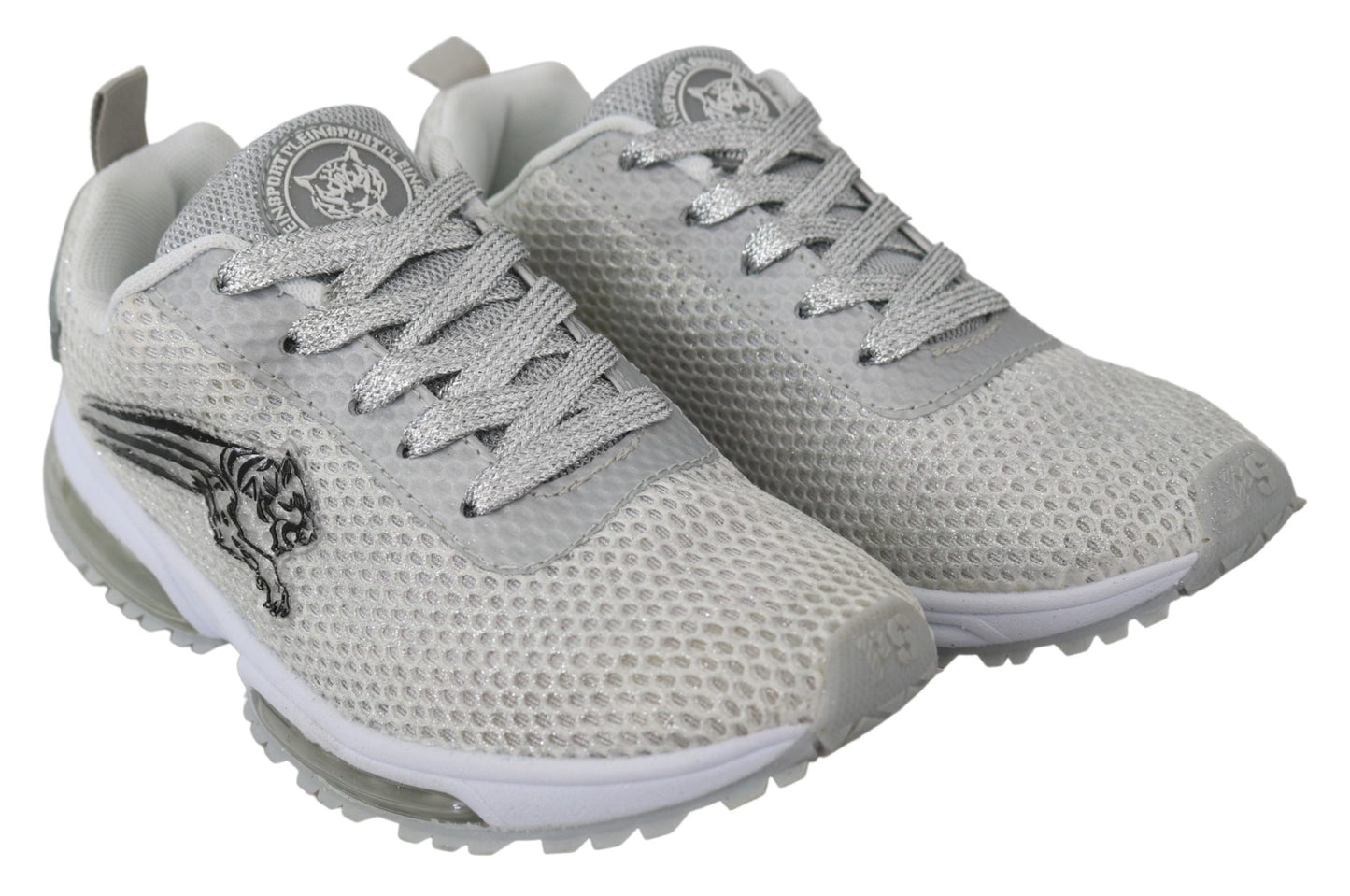 Plein Sport Silver Polyester Gretel Sneakers Women's Shoes