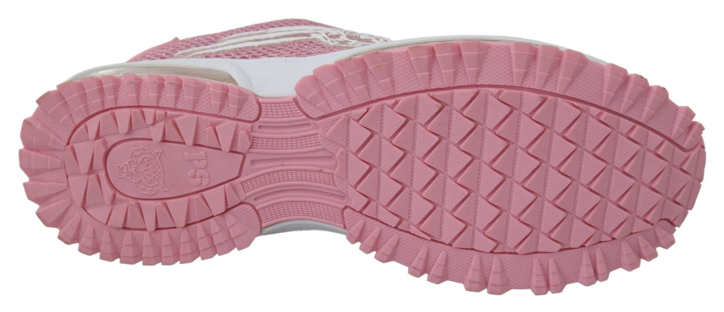 Plein Sport Pink Blush Polyester Gretel Sneakers Women's Shoes